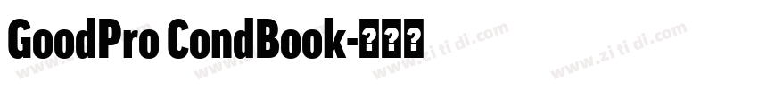GoodPro CondBook字体转换